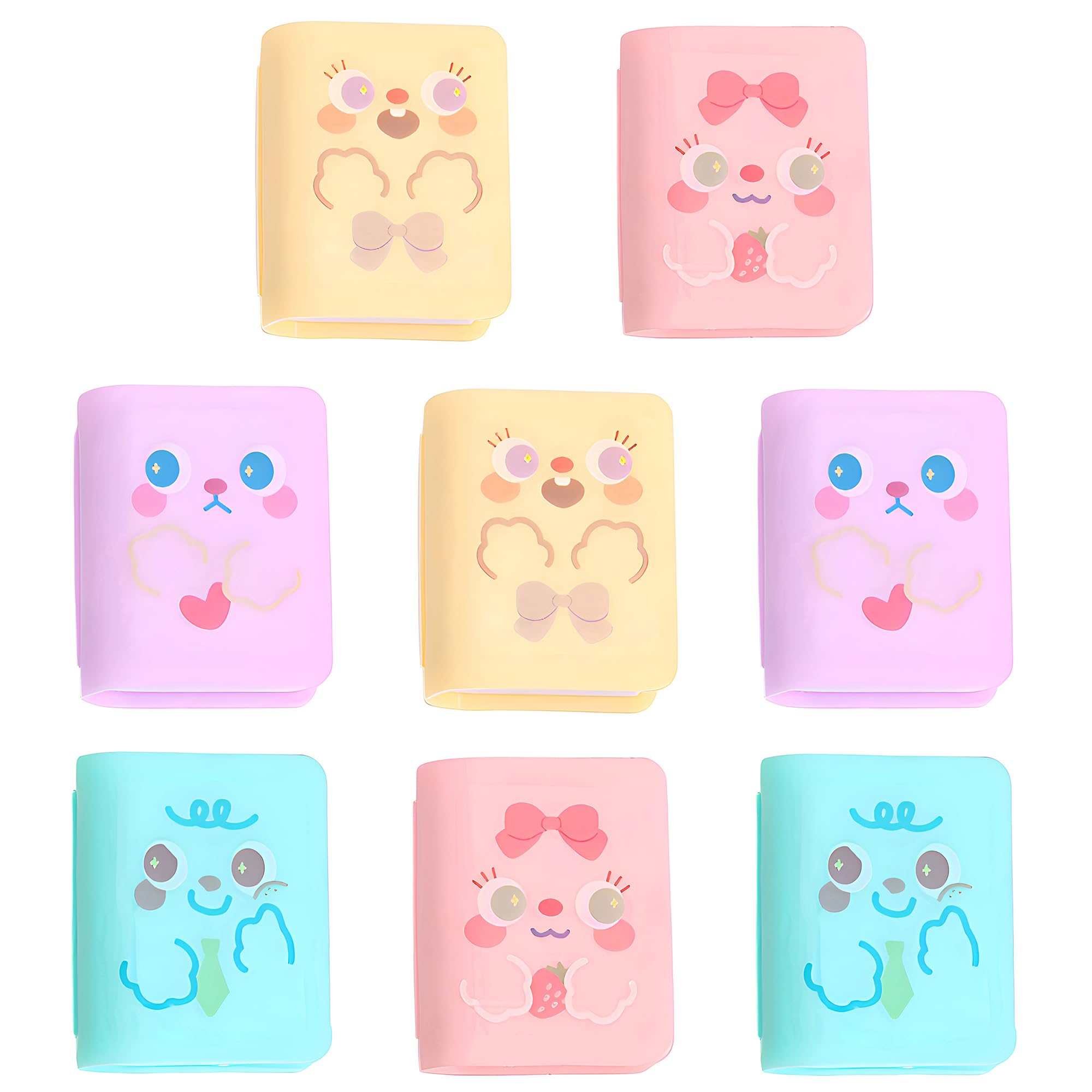 8Pcs Cute Pencil Sharpener & Eraser, Colorful Book Shaped Manual Pencil Sharpener with Erasers for School Office Fun Stationery Back to School Supplies