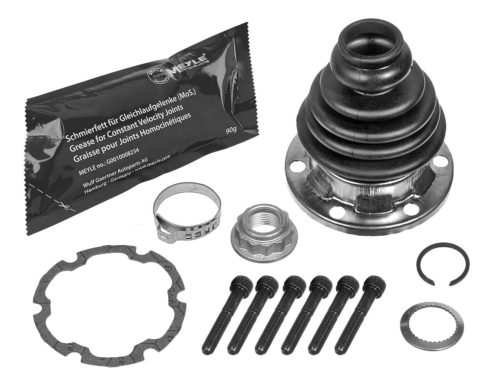 Drive shaft CV joint boot transmission sided Rubber 100 498 0041 MEYLE for AUDI