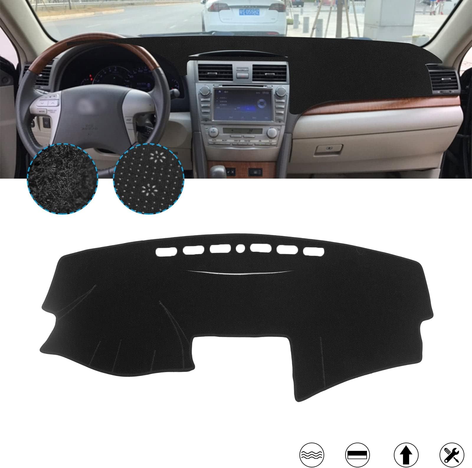 Amazon.com: KEEGTBOX Dash Mat Cover Interior Dashboard Protector pad ...
