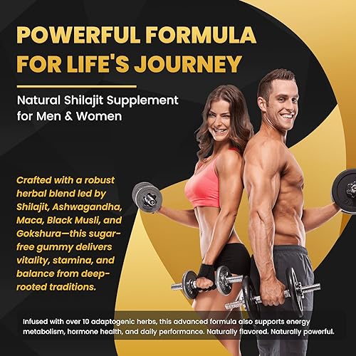 Miniatura 4 de Gomitas puras de Shilajit del Himalaya para hombres y mujeres, gomitas de oro Shilajit ricas en Ashwagandha, Gokshura con más de 85 oligoelementos
