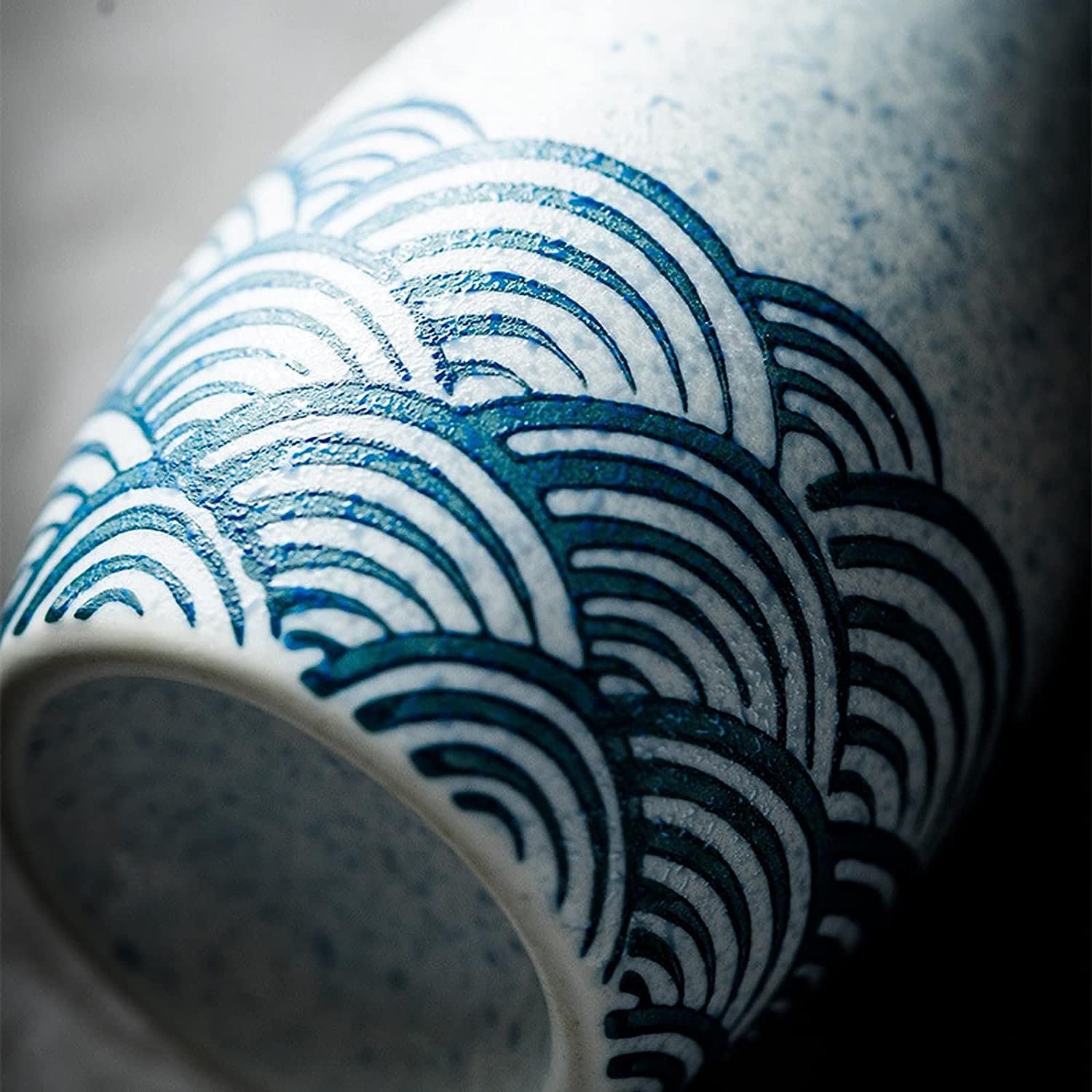 Set da sakè, Set da sakè Giapponese, Tazza da sakè Tradizionale, Design Dipinto a Mano, Porcellana, Ceramica, Artigianato in Ceramica, Tazze da sakè, 5 Pezzi