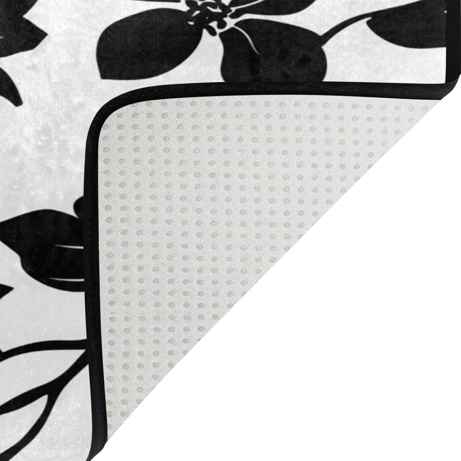 Graffiti Black Flower Shower Curtain Set, Bathroom Decoration, with Non-Slip Mat and Waterproof Shower Curtain, with 12 Hooks, 60x72in