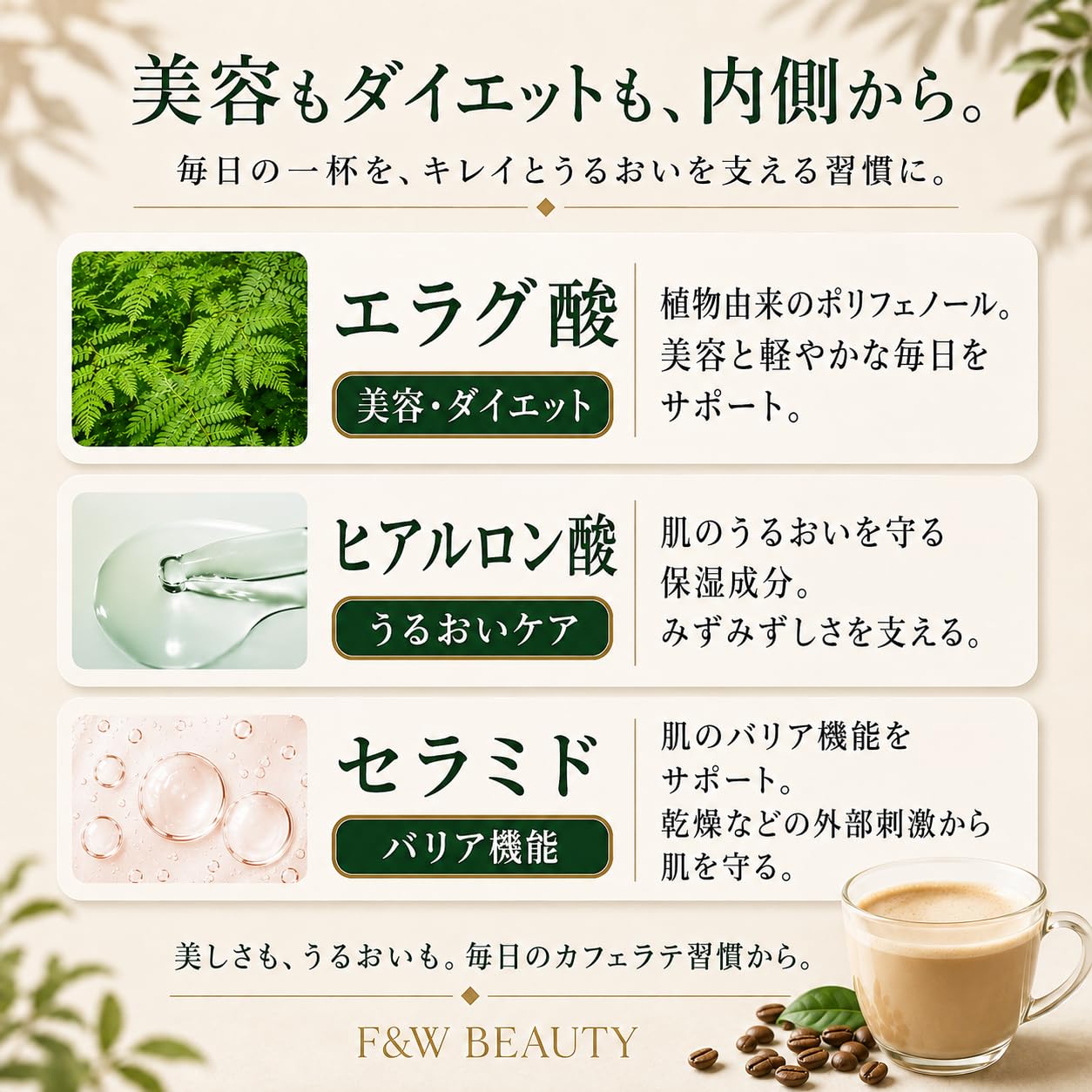 F&W カフェラテ&コラーゲン 2個セット Amazon.co.jp: F&W 管理栄養士監修 美容サポート ダイエットコーヒー