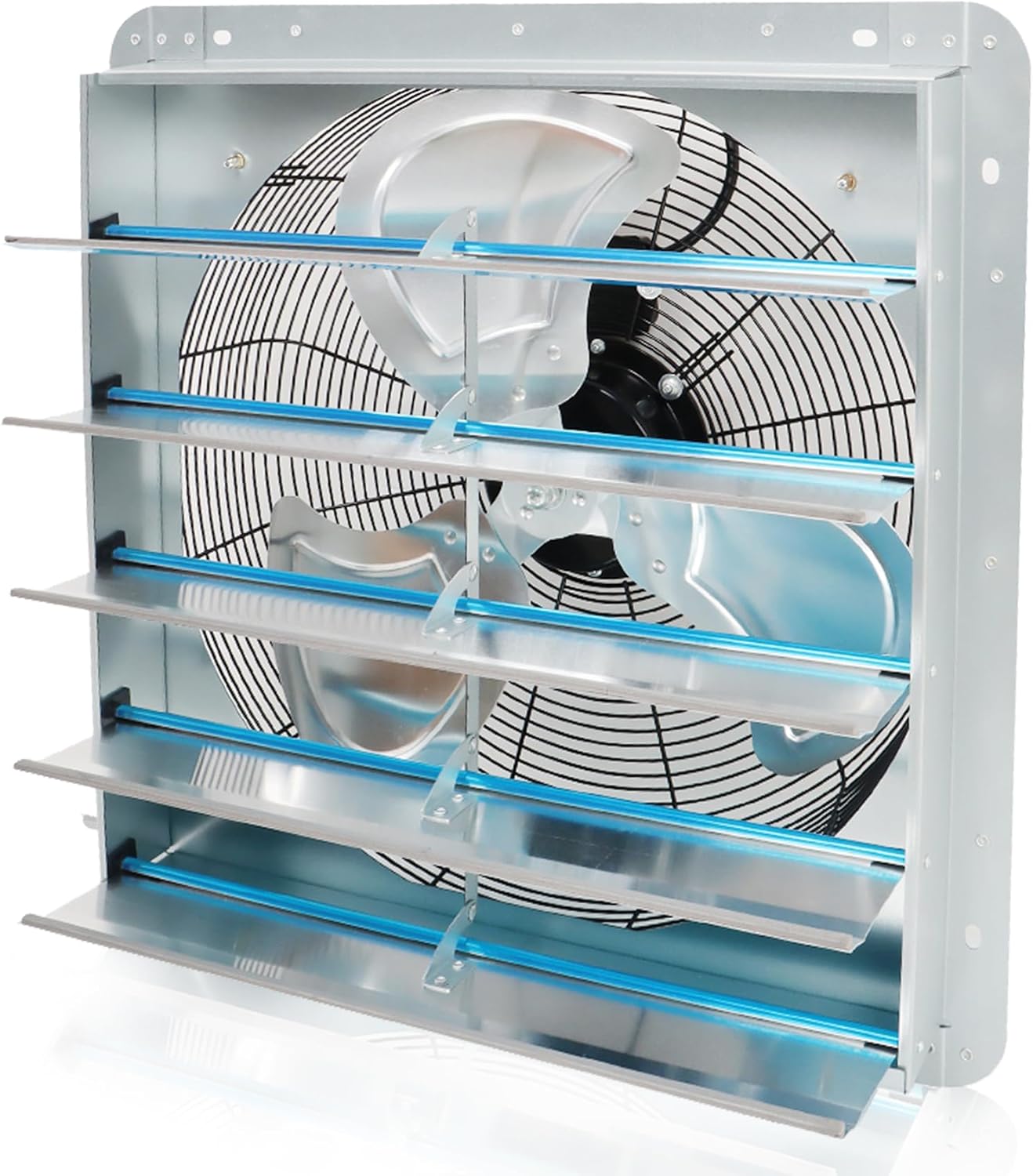 20 Inch Wall Mounted Fan Max Speed 3368 CFM Aluminum Blades Shutter for Home Attic Garage Greenhouse Shed Basement