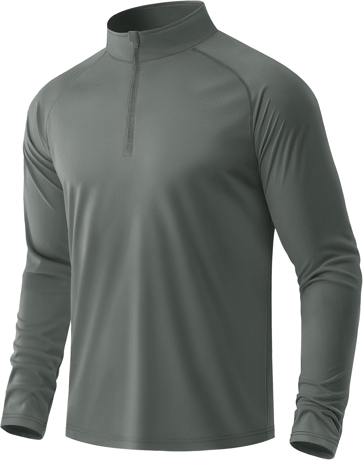 MAGCOMSEN Men's Long Sleeve Sun Shirts UPF 50+ Tees 1/4 Zip Up Fishing Running Rash Guard T-Shirts Outdoor Shirt