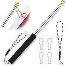 GOOGO Telescopic Handheld Flag Pole, 8.2 Ft Extendable Portable Flagpole