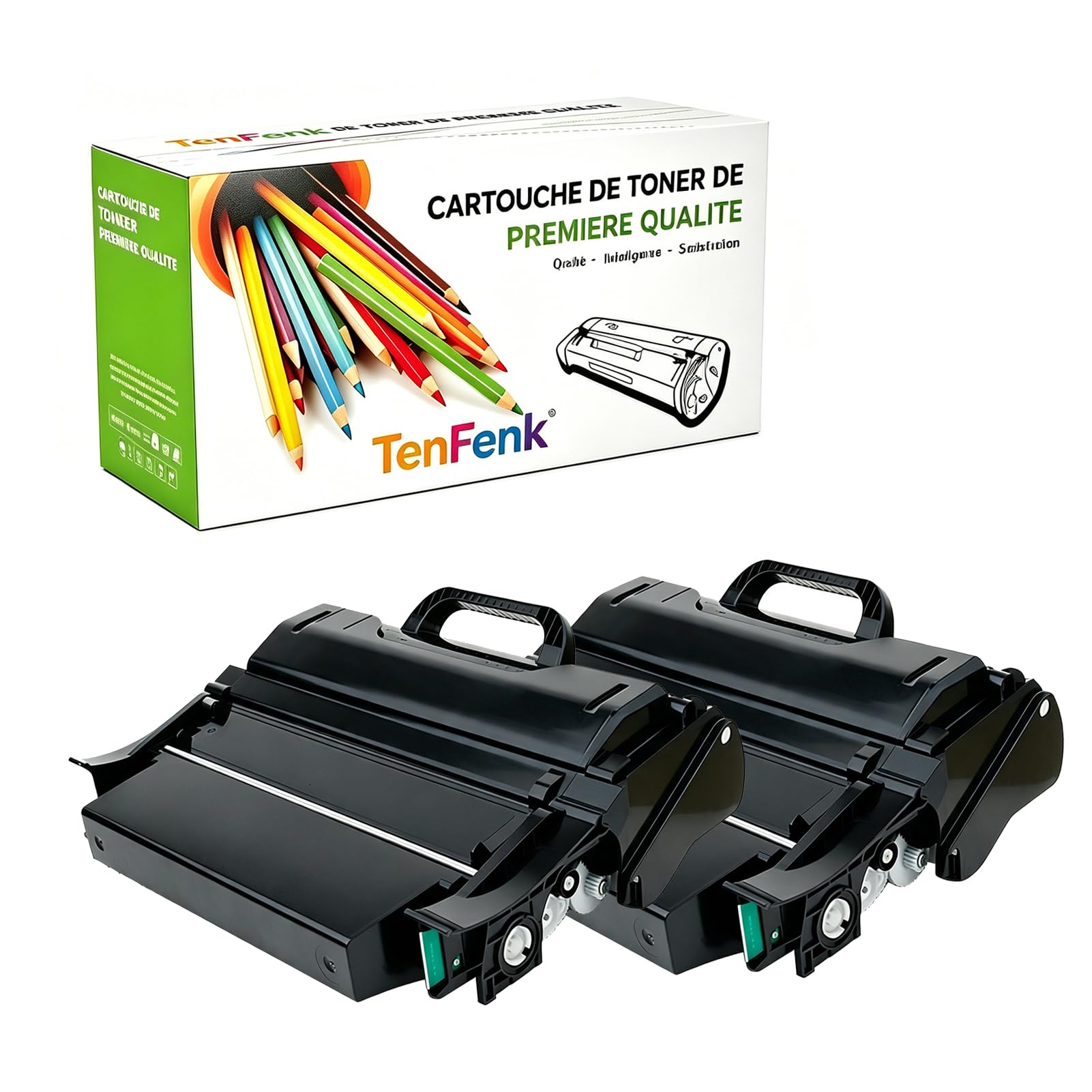 Compatible Reemplazo Cartucho De Tóner Para Lexmark X651 T650A11A T650A21A Para Uso Con Lexmark X651DE X652DE X654DE X656DTE X658DTE Impresora,(Negro- 7000 Páginas),2 pack