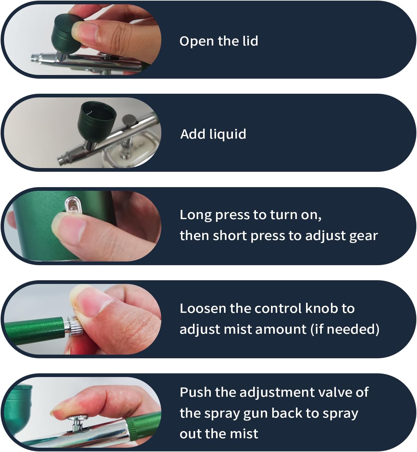 Airbrush Kit 1200ma Airbrush Set with Compressor Portable Airbrush Set for Makeup Cake Decoration Model Painting Nail Art Barber (Pink Single Action)