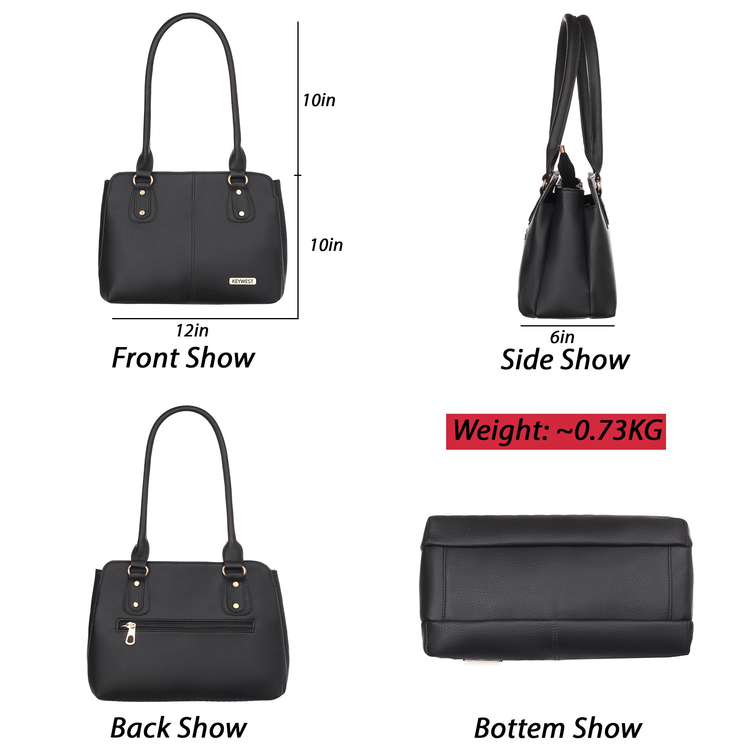 Keywest Women's Penguin Satchel Tote Handbag for Women | Ladies purse | Stylish Shoulder Bag | Gift For Woman | Black 3