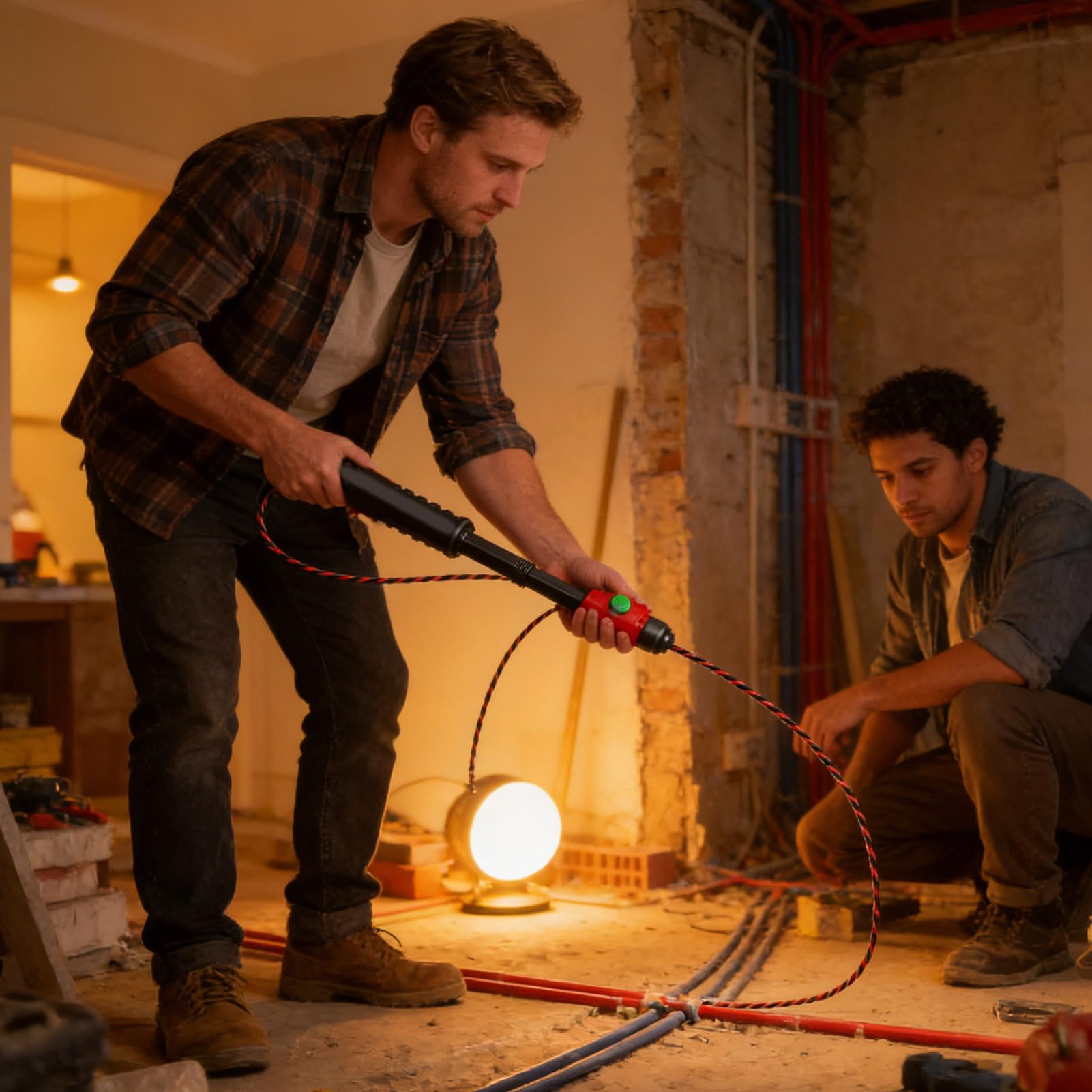 Herramientas tiracables Pasacables manual | Pasacables Eléctrico para Conductos Electricista para Tubos de Pared