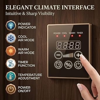 Wall Mounted Air Conditioner, Mini Split AC/Heating System with Remote Control, Ductless Wall AC Unit for Bedroom & Living Room, Energy Saving Small AC Unit for Cooling & Heating Use(White)