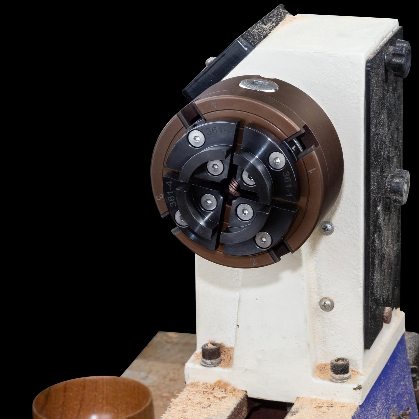 Mandrino per Tornio Professionale in Metallo Dimensioni 100mm Mandrino per Tornio a 4 Ganasce M33X3.5 e M18X2.5 per Legno
