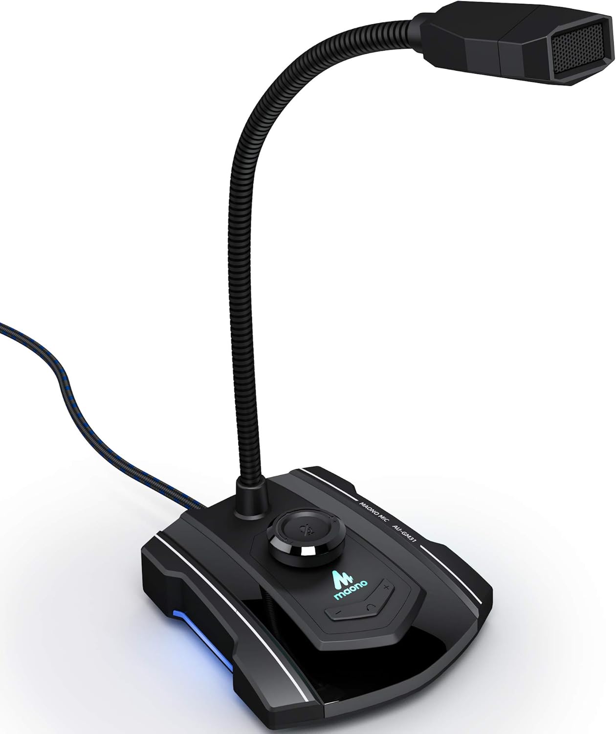 Onе-Dау Sаlе: Uр tо 60% оƒƒ Computer Microphone, MAONO AU-GM31 USB Omnidirectional Condenser Mic with Mute Button, Microphone Gain, Headphone Jack, Extend USB Port and LED Atmosphere Light for Gaming, YouTube, Skype, Podcasting