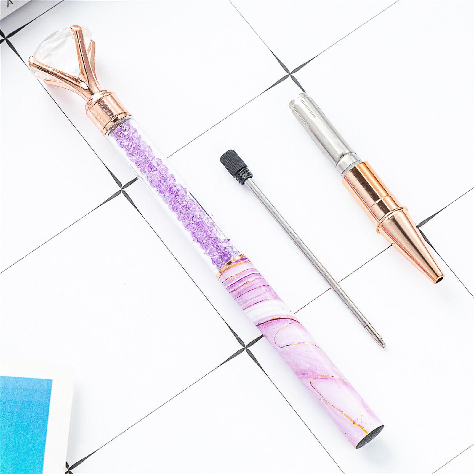 Diamond Ballpoint Pen Metal Ballpoint Pen Black 1 0mm Tip Write Smoothly Refillable For Student Teacher Office Supplies — view 3