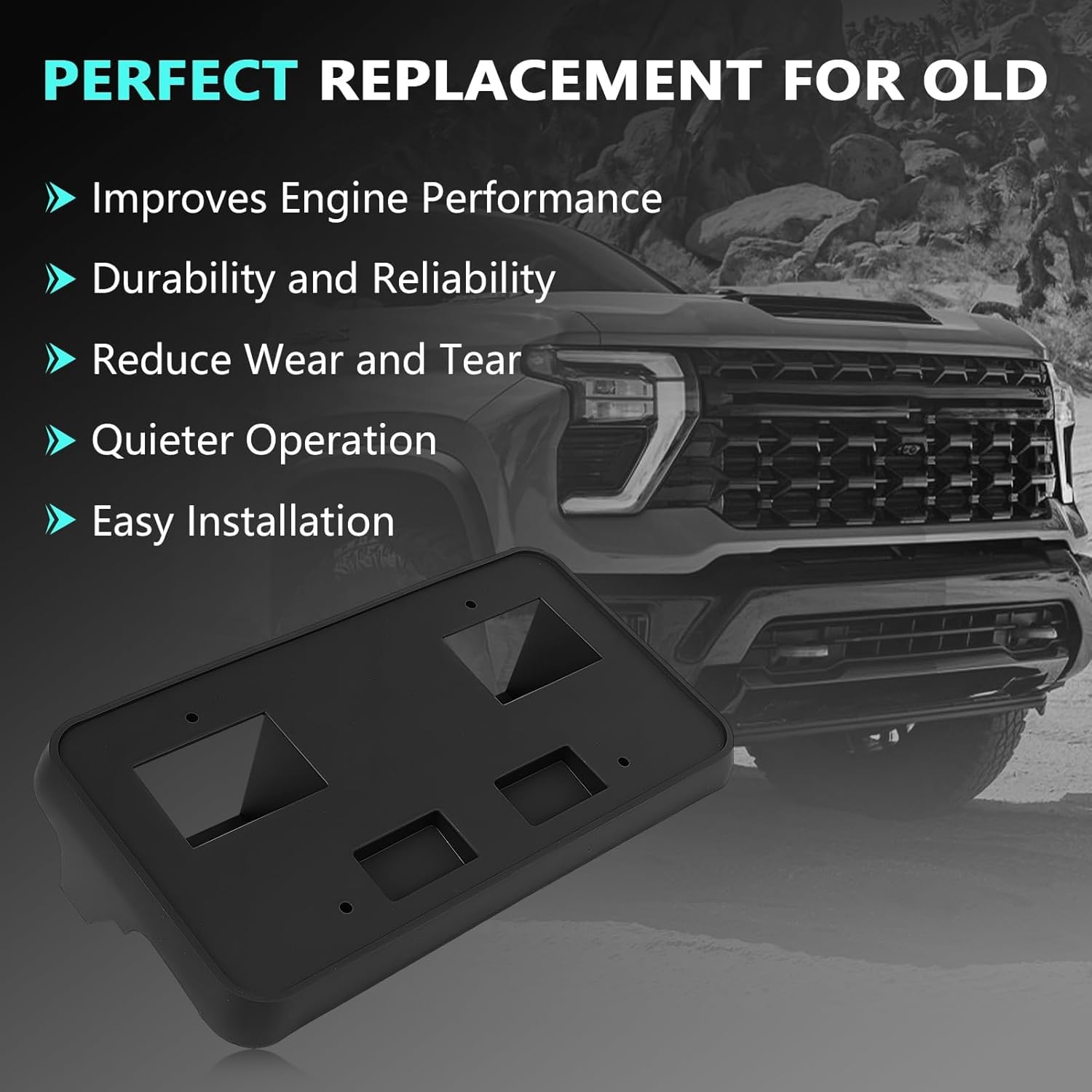 Front Bumper License Plate Bracket fits Silverado 2500/3500 HD 2024 2025 2026, Frame Tag Mounting Bracket Holder Replaces GM1068256, 196743304472, 85650573