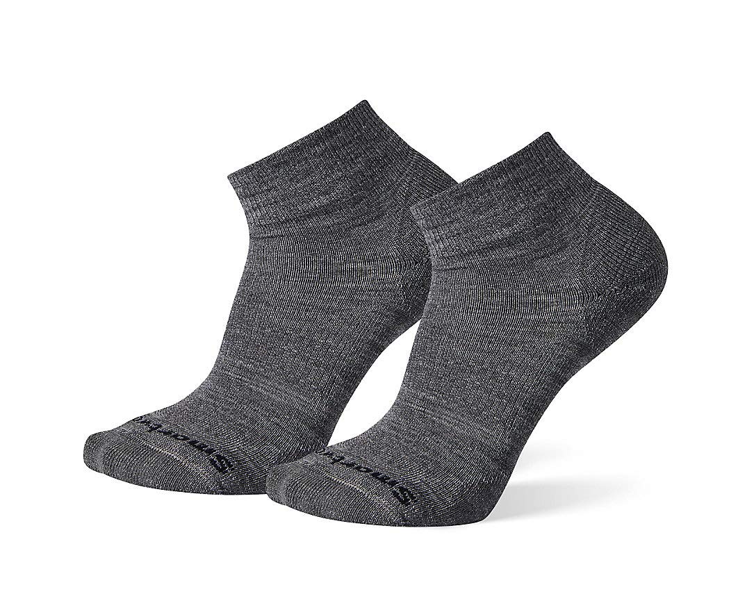 Men's Athletic 2 Pack Mini Light Elite Merino Wool Socks, Black, Small