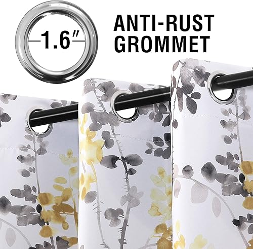 Miniatura 3 de H.VERSAILTEX Cortinas opacas con ojales (2 paneles, 52 pulgadas de ancho x 84 pulgadas de largo) paquete de cortinas opacas ajustables con lazo (1