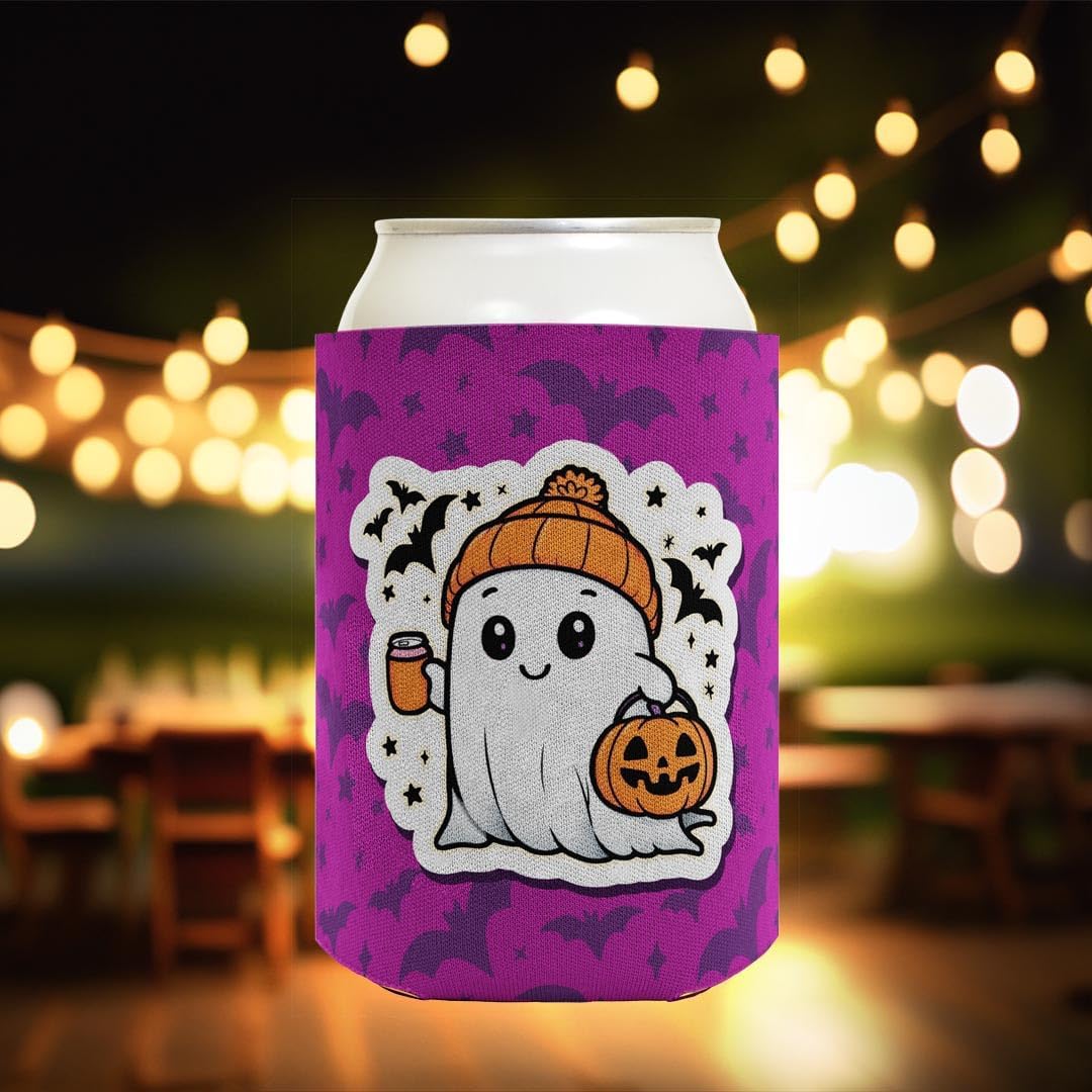 Halloween Drink Cozies For Adults Cute Halloween Ghost With Drink 24-Pack Can Drink Thermocoolers Party Pack