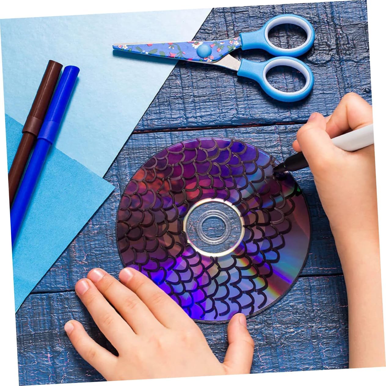 Vaguelly 10pcs Transparent DIY Cd Discs for Wall Decor Creative Painting Craft Projects Modern Aesthetic Decoration for Teens DIY Activities