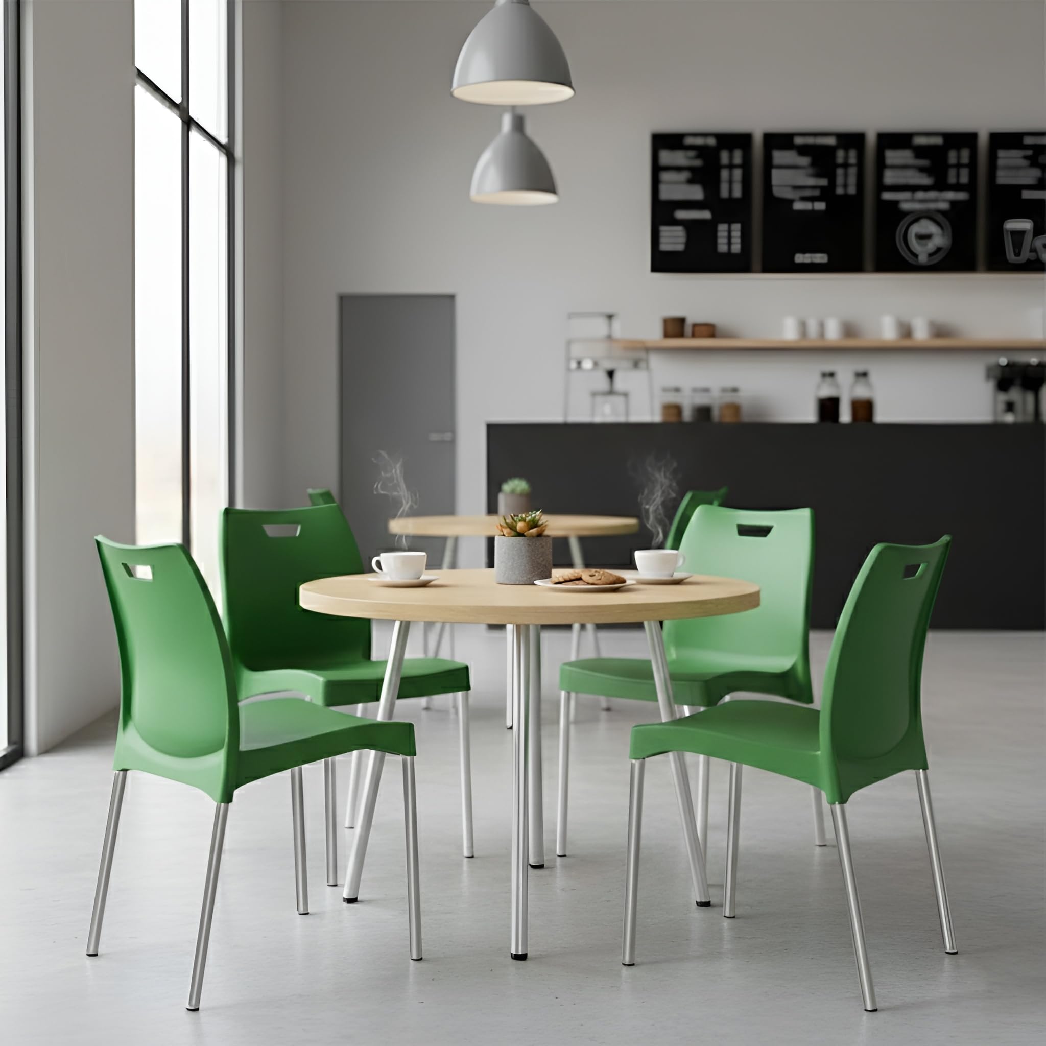 IAFA FURNITURE Munch Green Plastic Chair|for Living Room, Bed Room, Kitchen, Office Room, Outdoor|-image-33