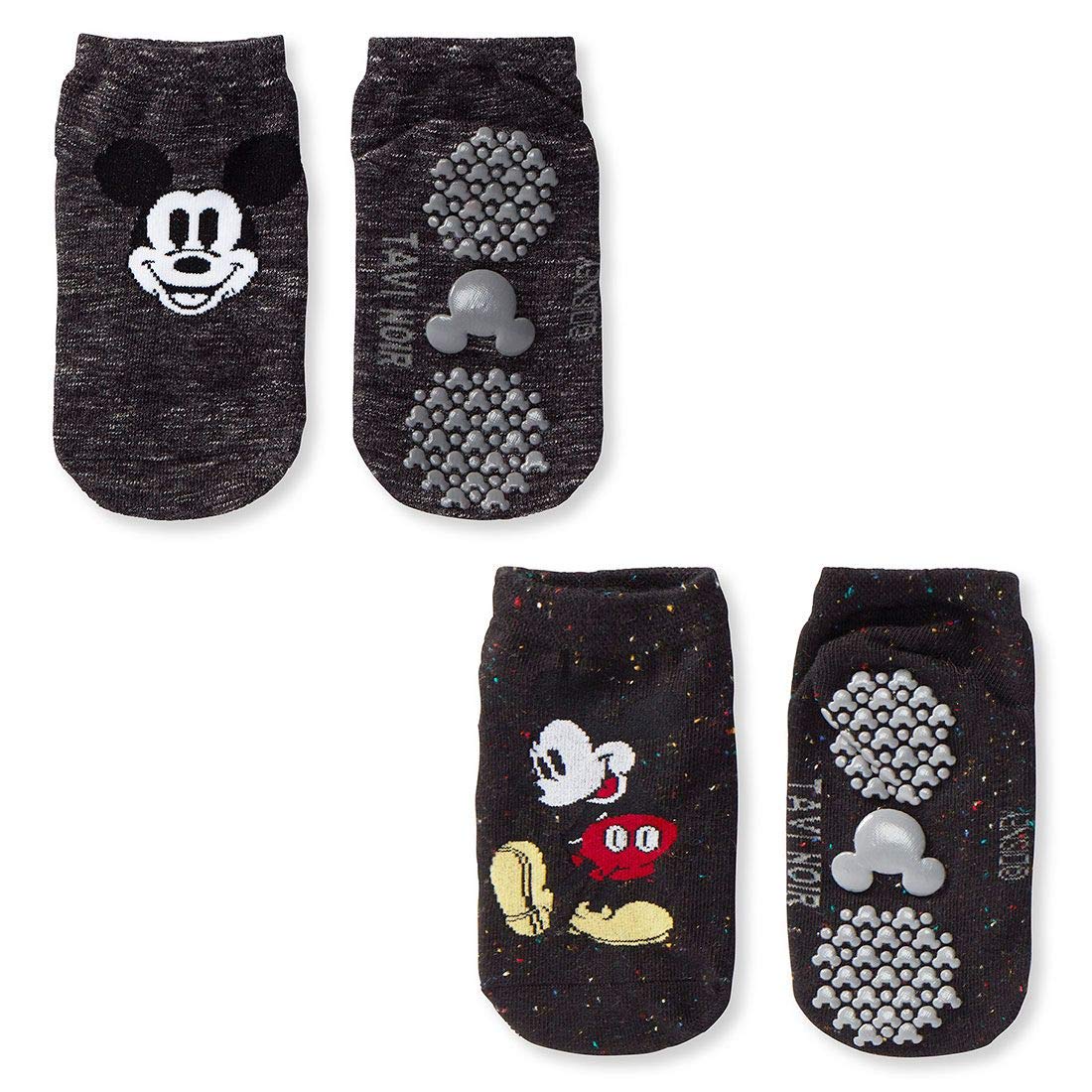 Tavi NoirTiny Soles, 2 Pairs, Exclusive Disney Grip Sock Collection for Toddlers and Kids 2-6 Years, (S/M)