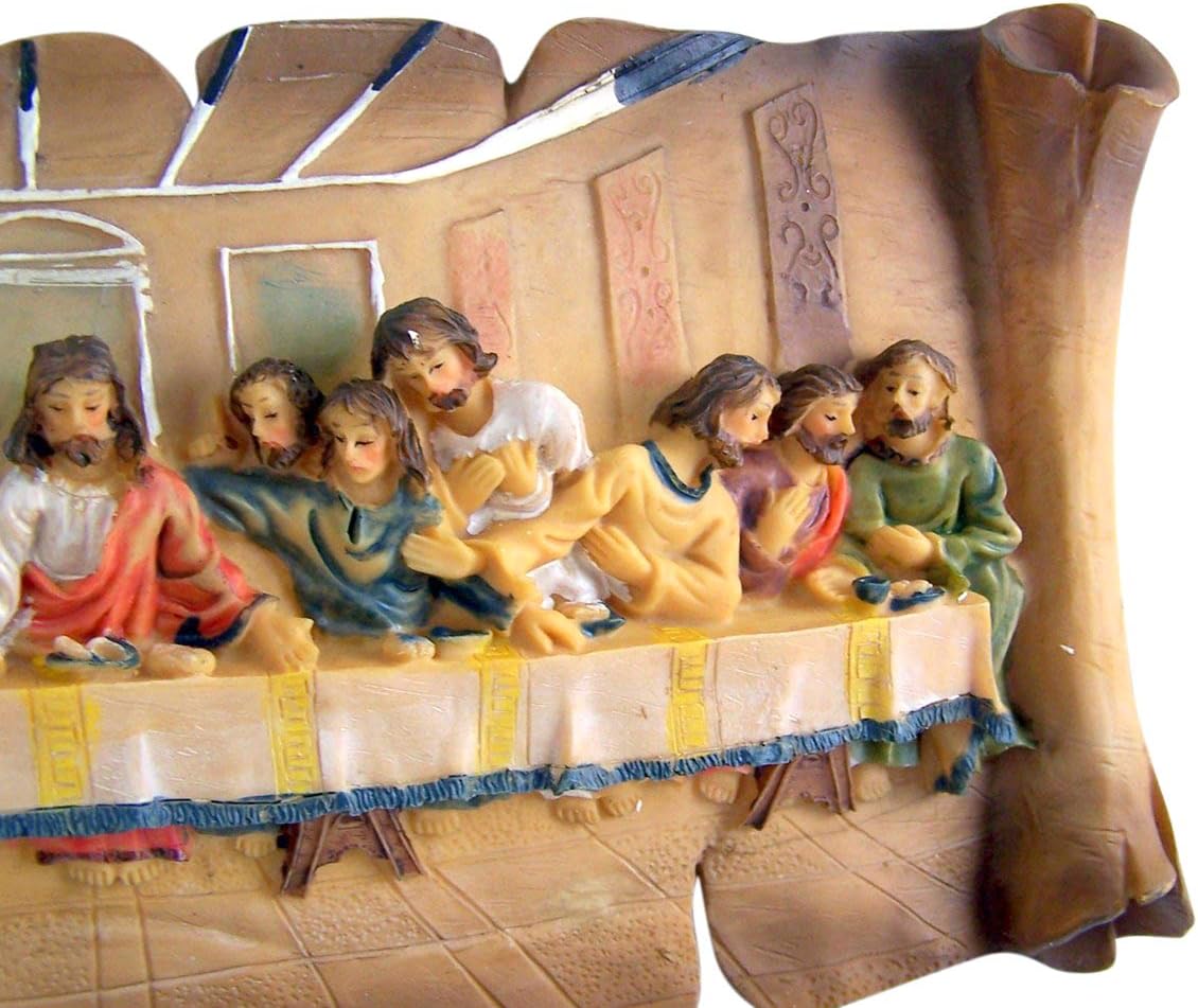 Last Supper Wall Plaque 14 1/2" W x 6 1/2" H Resin Indoor Home Decor NEW