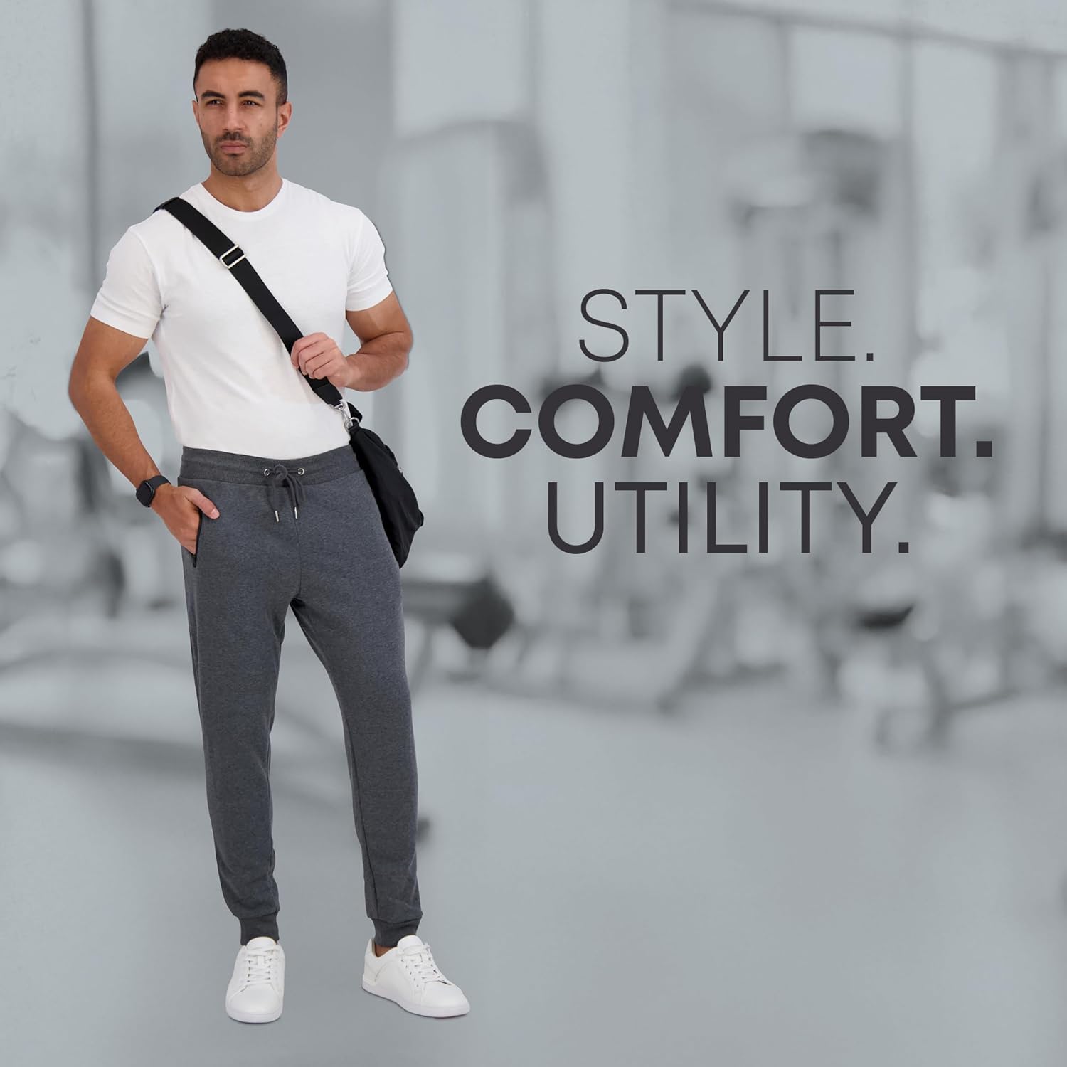 Fleece Mens Joggers with Zipper Pockets, Mens Sweatpants, Workout Sweats for Men S-2XL - Image 6