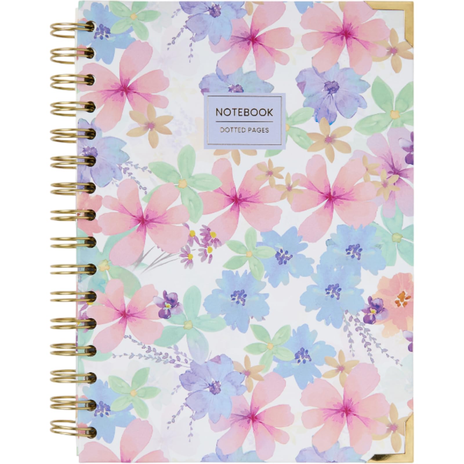 Takenote Bullet Journal A5 - Notebook with Dotted Pages, 96 Sheets, Bujo Size 15.5x21.5 cm, Hardcover, Metal Double Spiral (Wire’o) - Violet