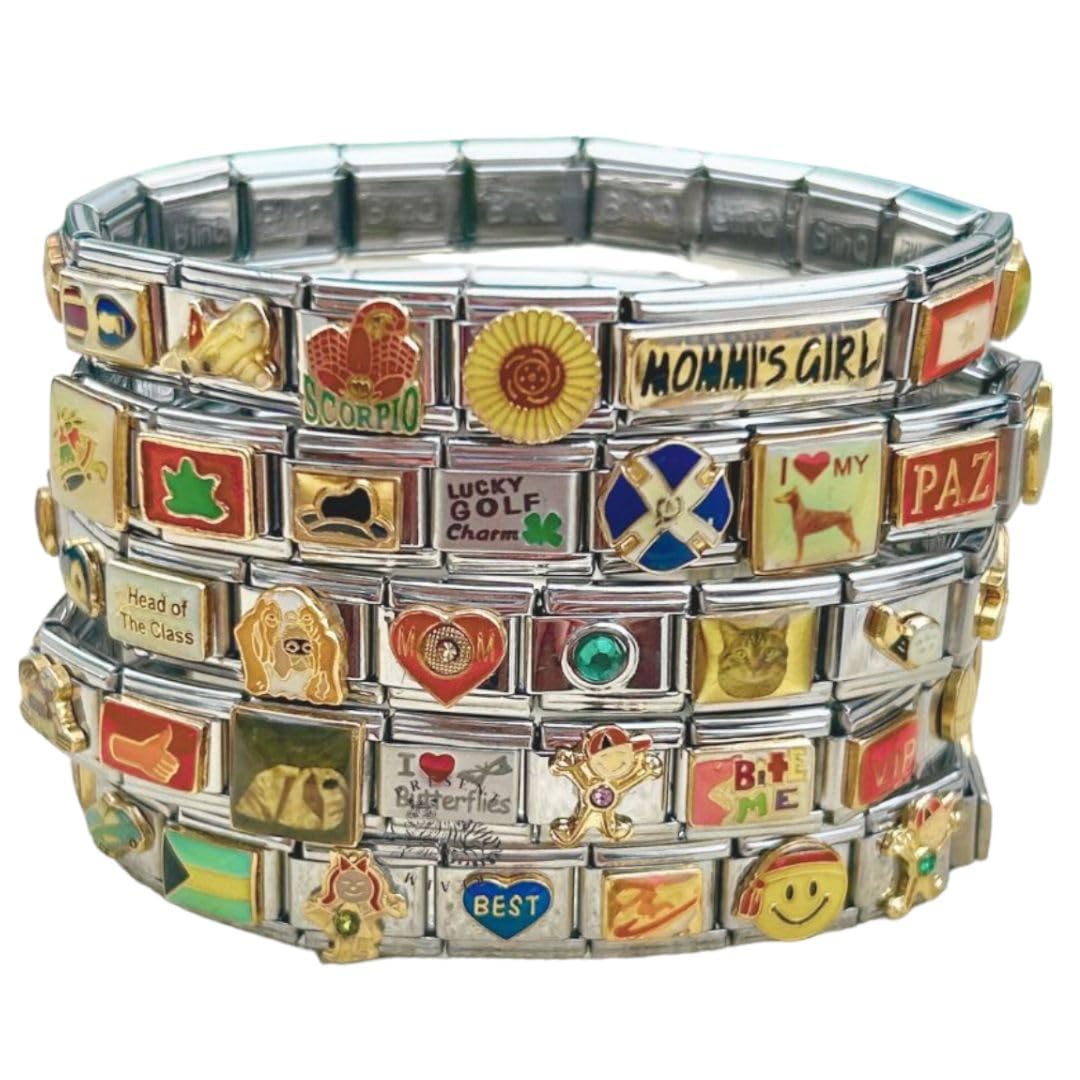 Charm Italiano In Acciaio Inox 9mm Con Bassotto - Per Bracciali A Maglie, Personalizzabile Con Zirconia - Foto 10