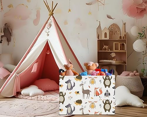 Miniatura 95 de Cesta de almacenamiento rectangular con asas, cesta de almacenamiento plegable, caja de libros, cesta de regalo (calabaza enojada)