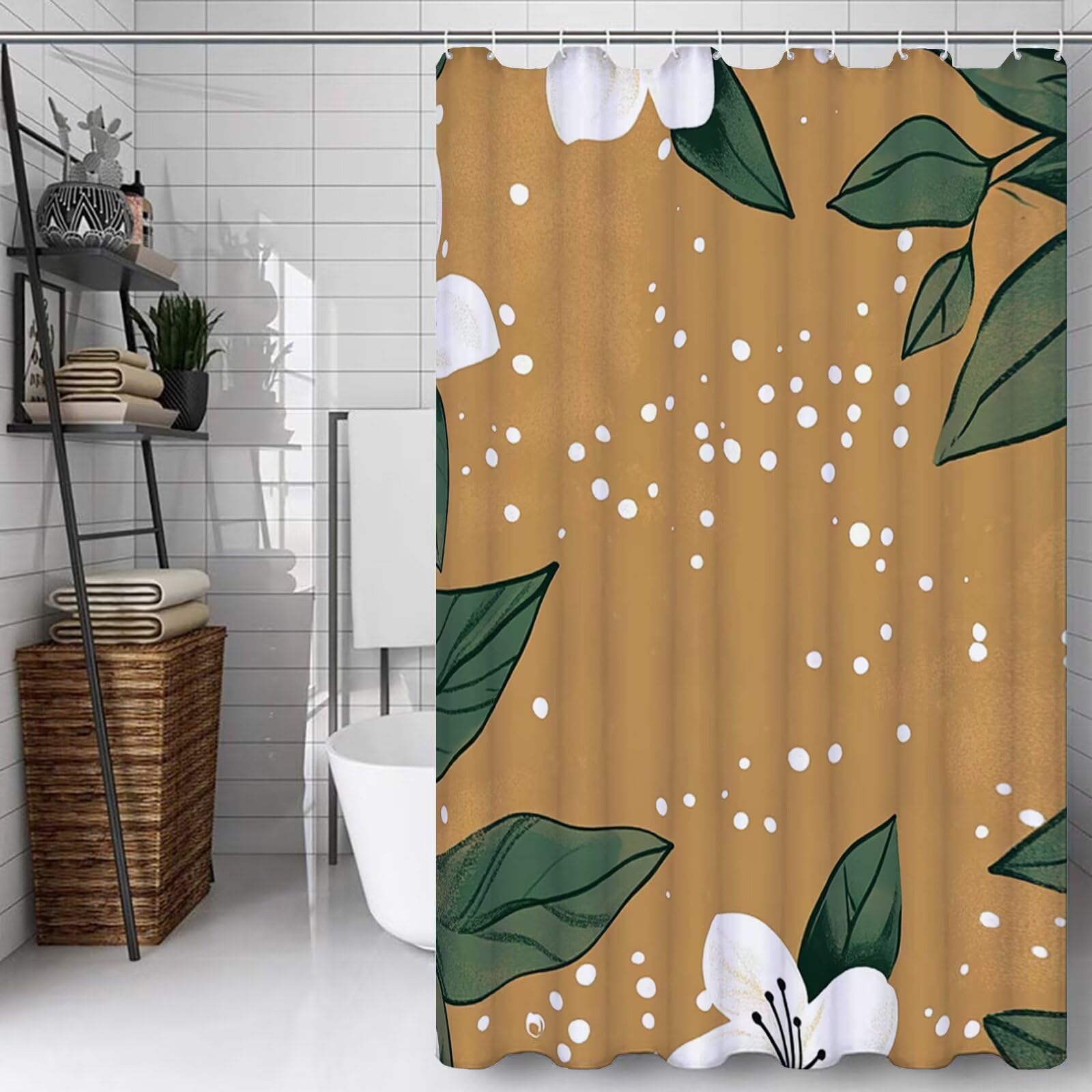 Rideau douche 120x180 lavable en machine polyester