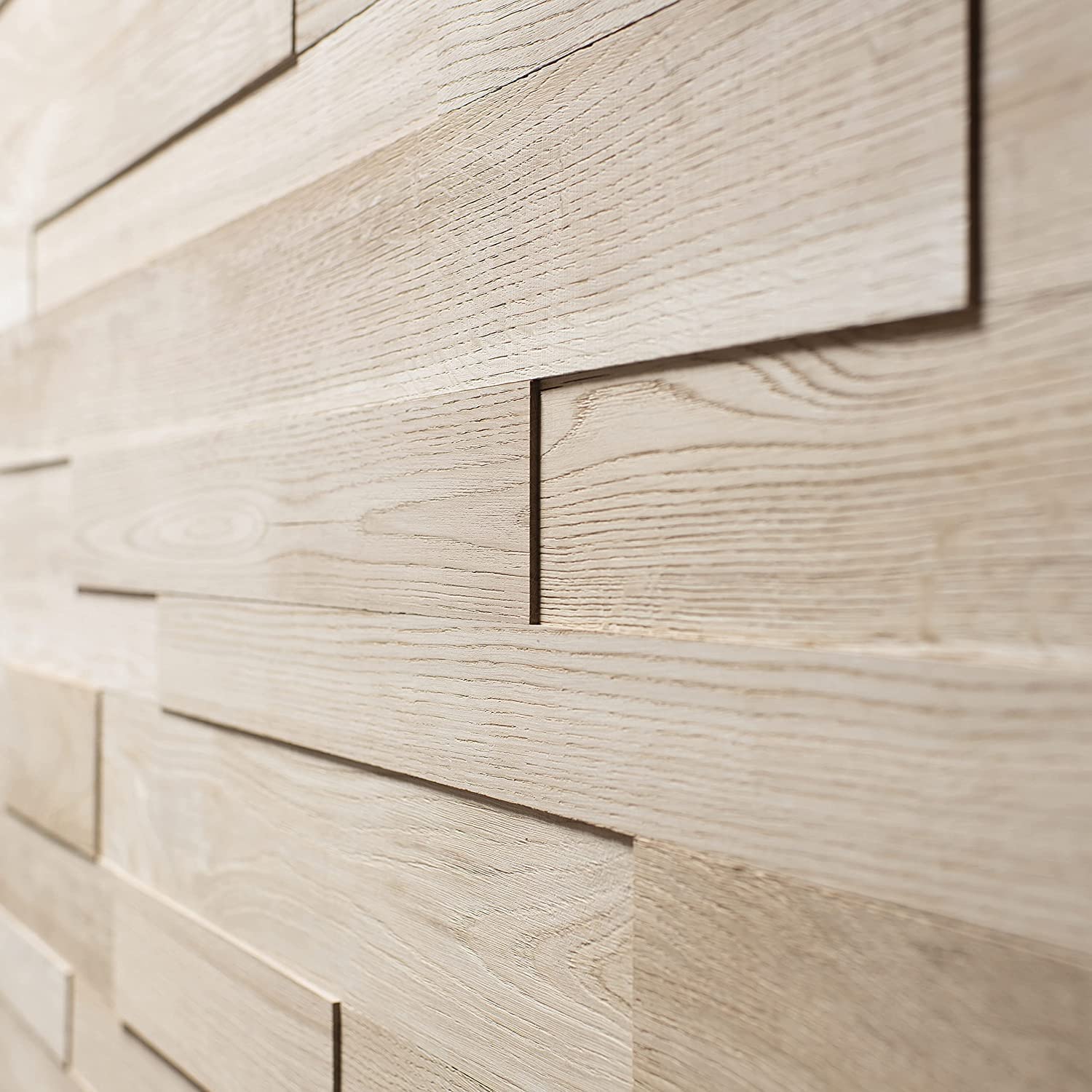 Wooden Wall Design Revêtement mural en chêne - Panneaux muraux 3D - Design mural en bois Modèle OZO (1 m2)