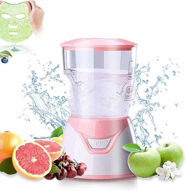Face Mask Maker Machine, Face Mask Blender Machine, Facial Treatment DIY Natural Fruit Vegetable Mask Spa Skin Care with Collagen Effervescent Tablets, Maquina para Hacer Mascarillas Faciales