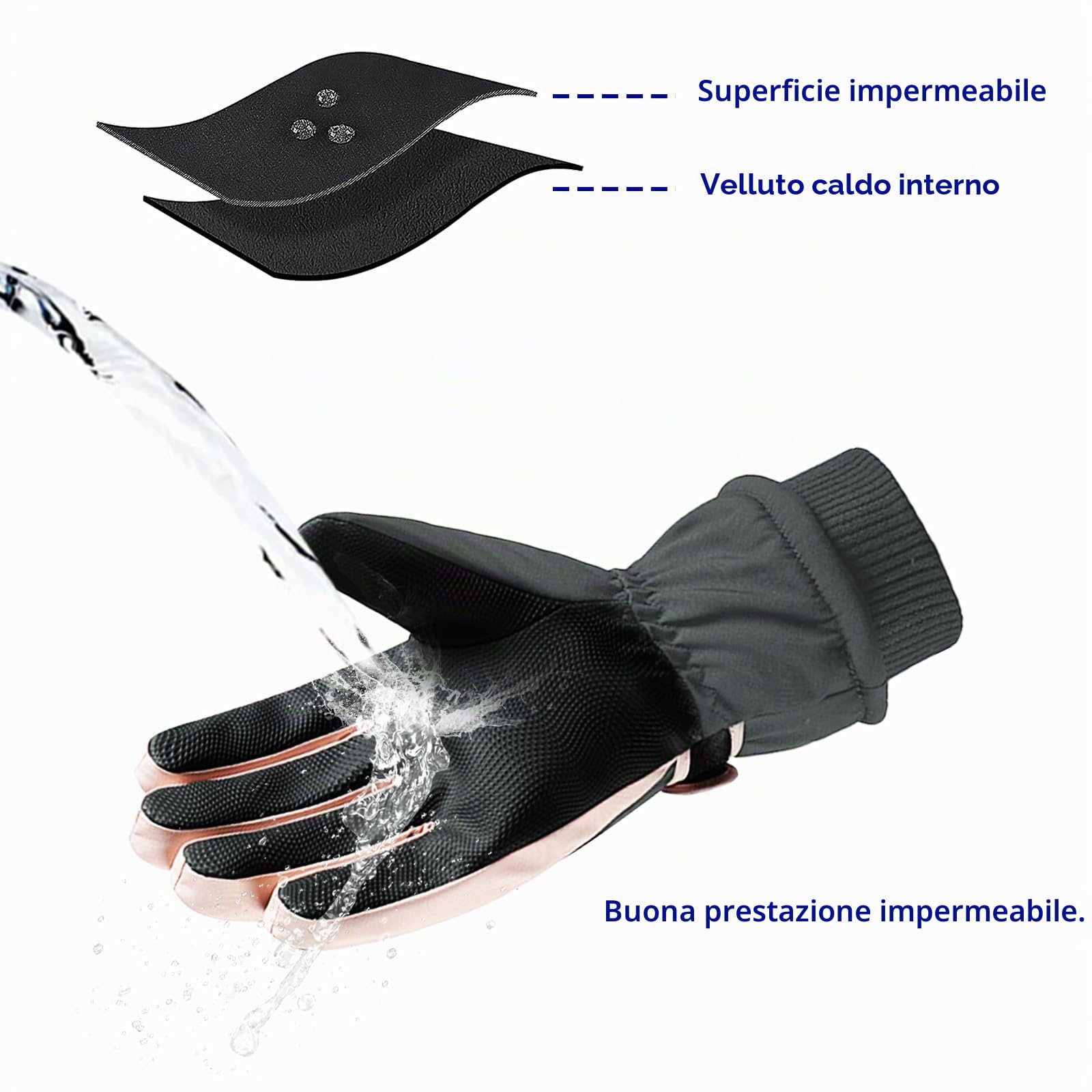 Guanti Invernali Da Donna Andiker – Caldi, Impermeabili, Touch Screen, Antiscivolo Per Sci E Corsa - copertina