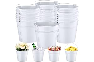 Rtteri's 24-Piece White Metal Utility Buckets