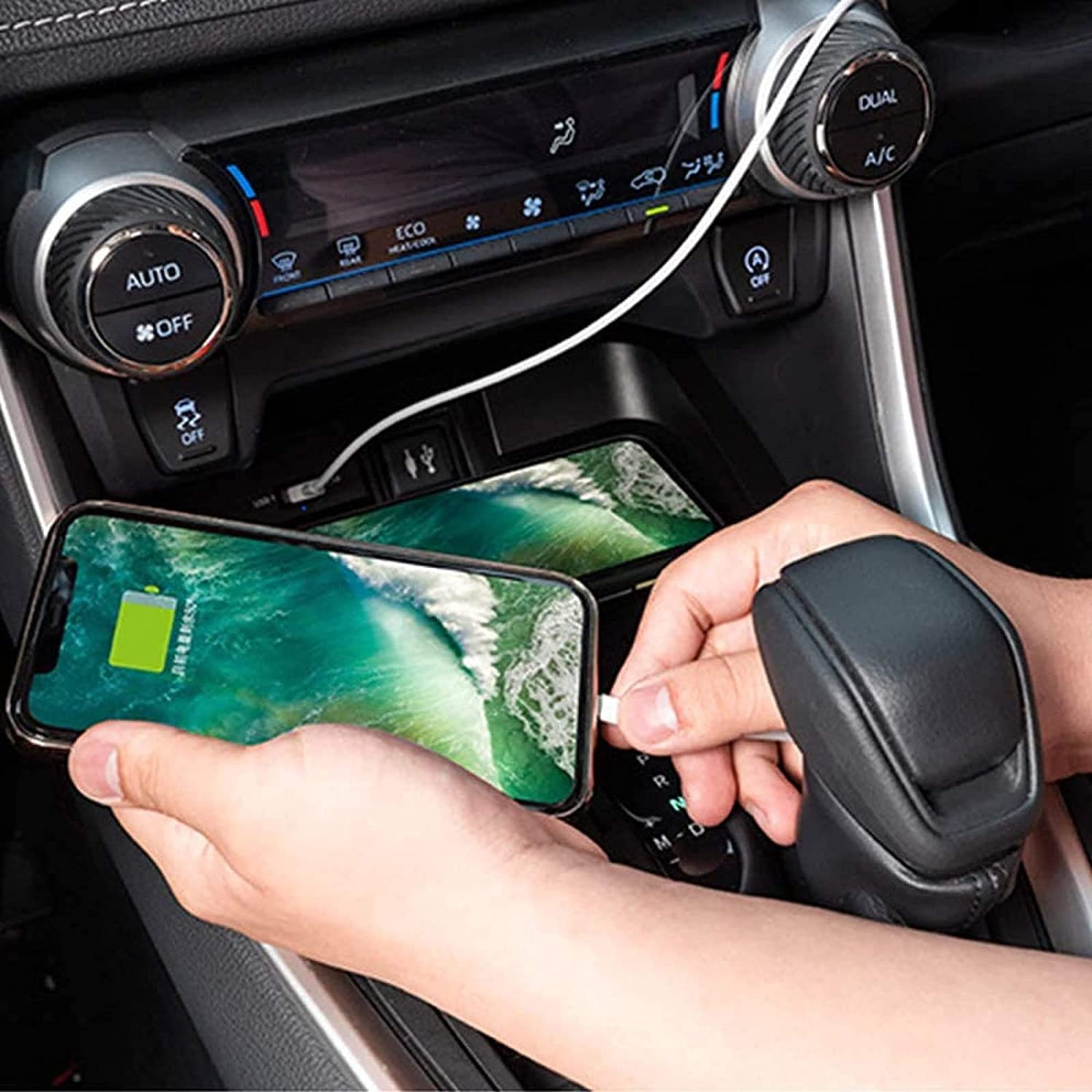 Nuovo Caricabatterie Wireless per Auto,per Toyota RAV4/Wildlander XA50 2020 2021 2022 2023,Tappetino Di Ricarica Wireless Veloce per Telefono Da 15W