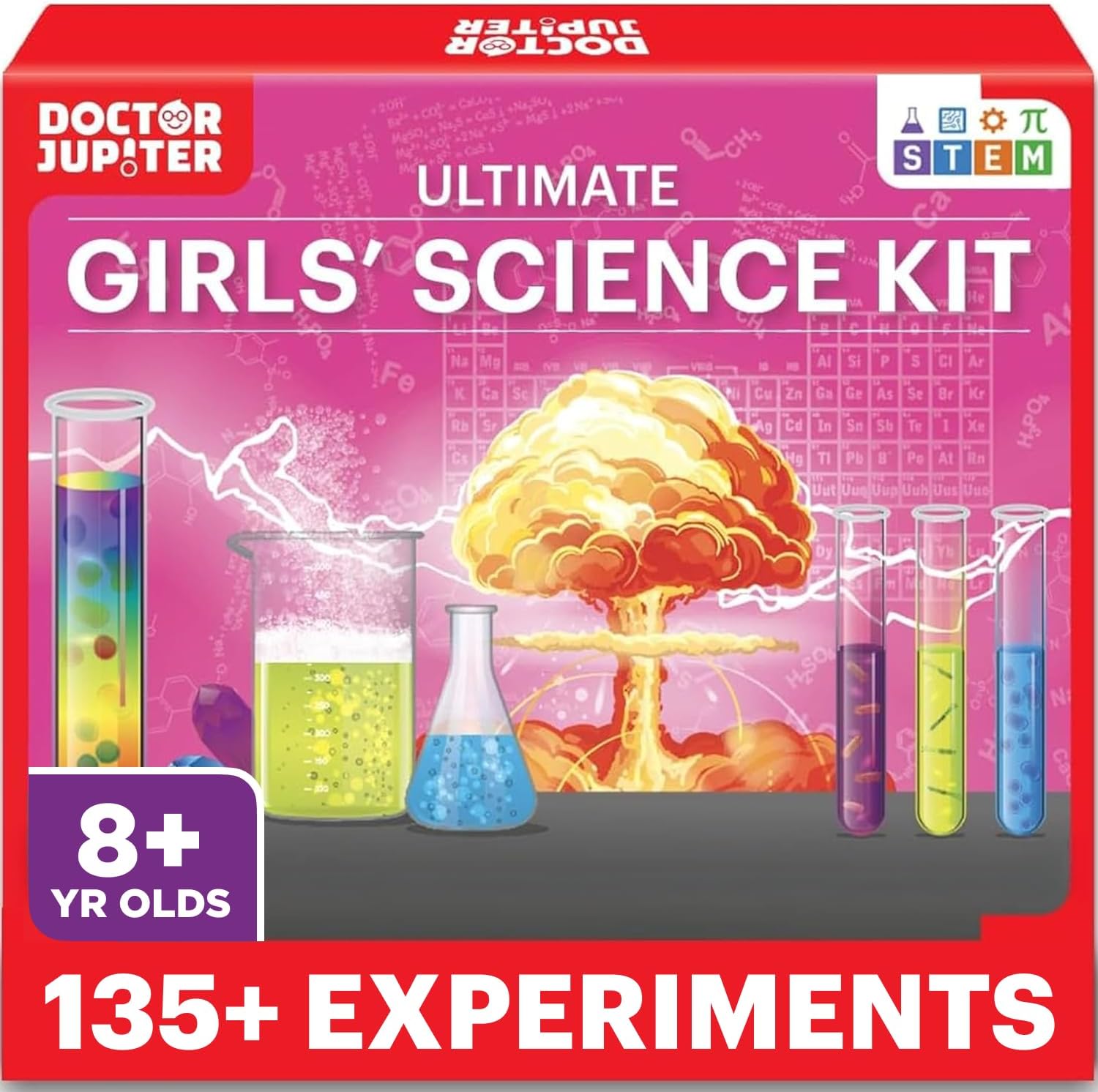 Doctor Jupiter Toy Science Kit for Girls Age 7-8-9-10-11-12-13-14 | Birthday Gifts for 7+ Year Old Kids | Learning & Education toys, 135+ Experiments