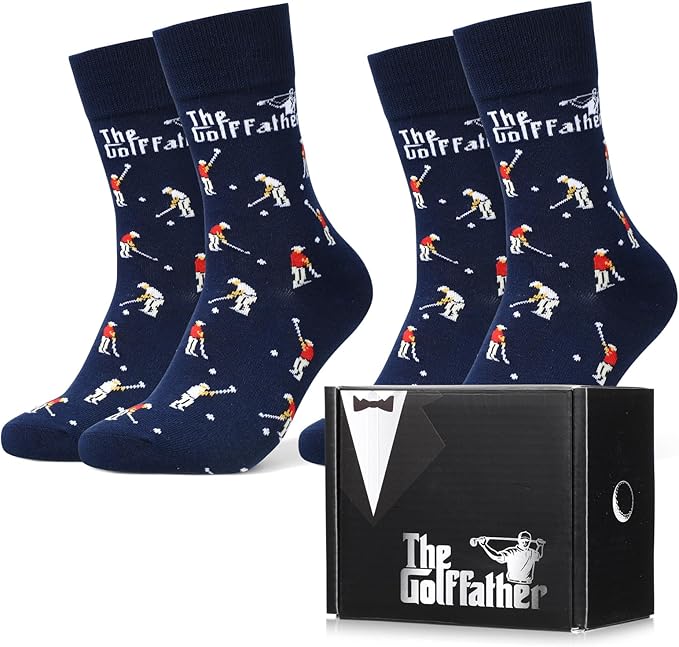 Funny Golf Socks for Men – Moisture-Wicking Cotton Gift with Bold Golf Design, Comfortable Fit, Perfect for Golf Lovers