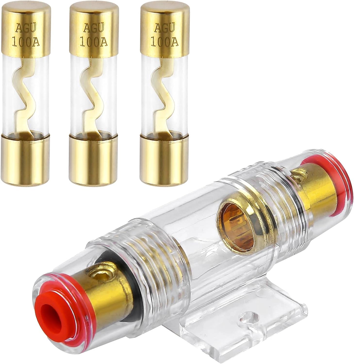 OWOFYDR Car Stereo Fuse Holder 100 AmpSize 48 AWG Inline