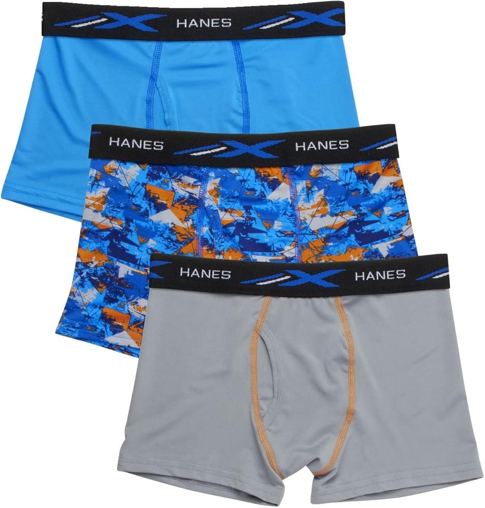 Hanes Boys X-Temp 4-Way Stretch Performance Boxer Briefs