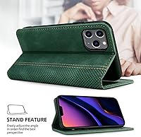 Vista 2 de Funda para Nokia C02/TA1522 Premium PU Cuero Flip Wallet Case con cierre magnético Kickstand ranuras para tarjetas Folio teléfono móvil Funda Verde
