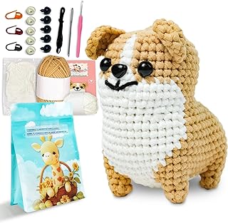 Swoolfe Kit de ganchillo para principiantes, kits de ganchillo con tutoriales en video paso a paso, kit de animales de ganchillo, kit de ganchillo para principiantes para adultos, niños, mujeres y