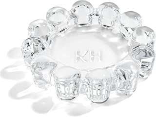 Clear Bubble Glass Candle Dish, 5 in (128 mm) · Glass