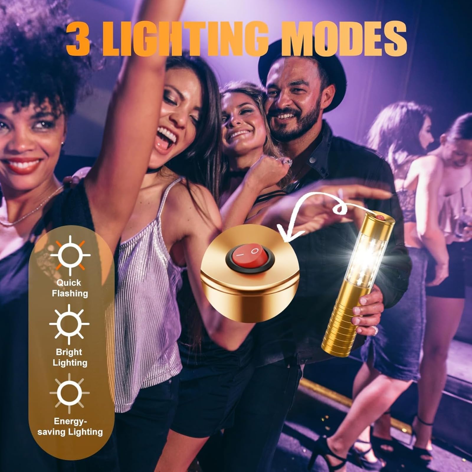 Set di 2 luci LED per bottiglie di champagne, per bottiglie di champagne, bastoncini stroboscopici, luminosi ricaricabili, illuminazione di servizio, per bar, club, feste, compleanni, matrimoni