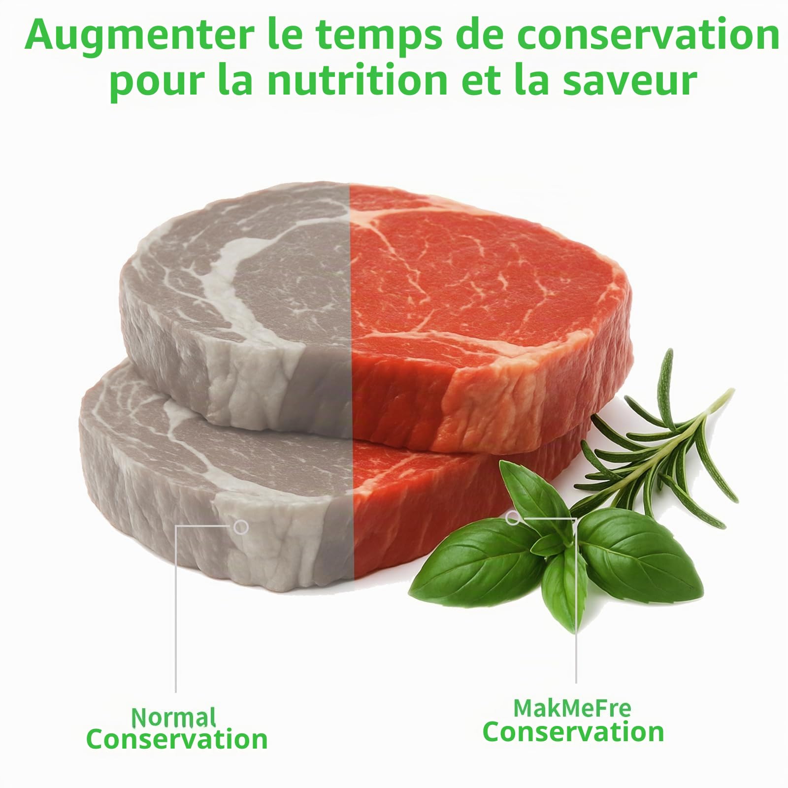 MakMeFre 300 Sacs Sous Vide Alimentaire 20x30cm Sans BPA LFGB Congélation