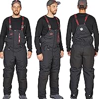 Vista 3 de NORFIN Extreme 5 baberos, pantalones de pesca, impermeables aislados y transpirables, resistentes al viento, con aislamiento HOLLOFIL NORTEX