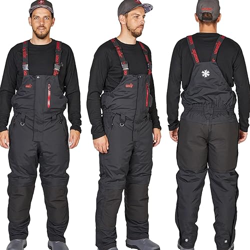 Miniatura 3 de NORFIN Extreme 5 baberos, pantalones de pesca, impermeables aislados y transpirables, resistentes al viento, con aislamiento HOLLOFIL NORTEX