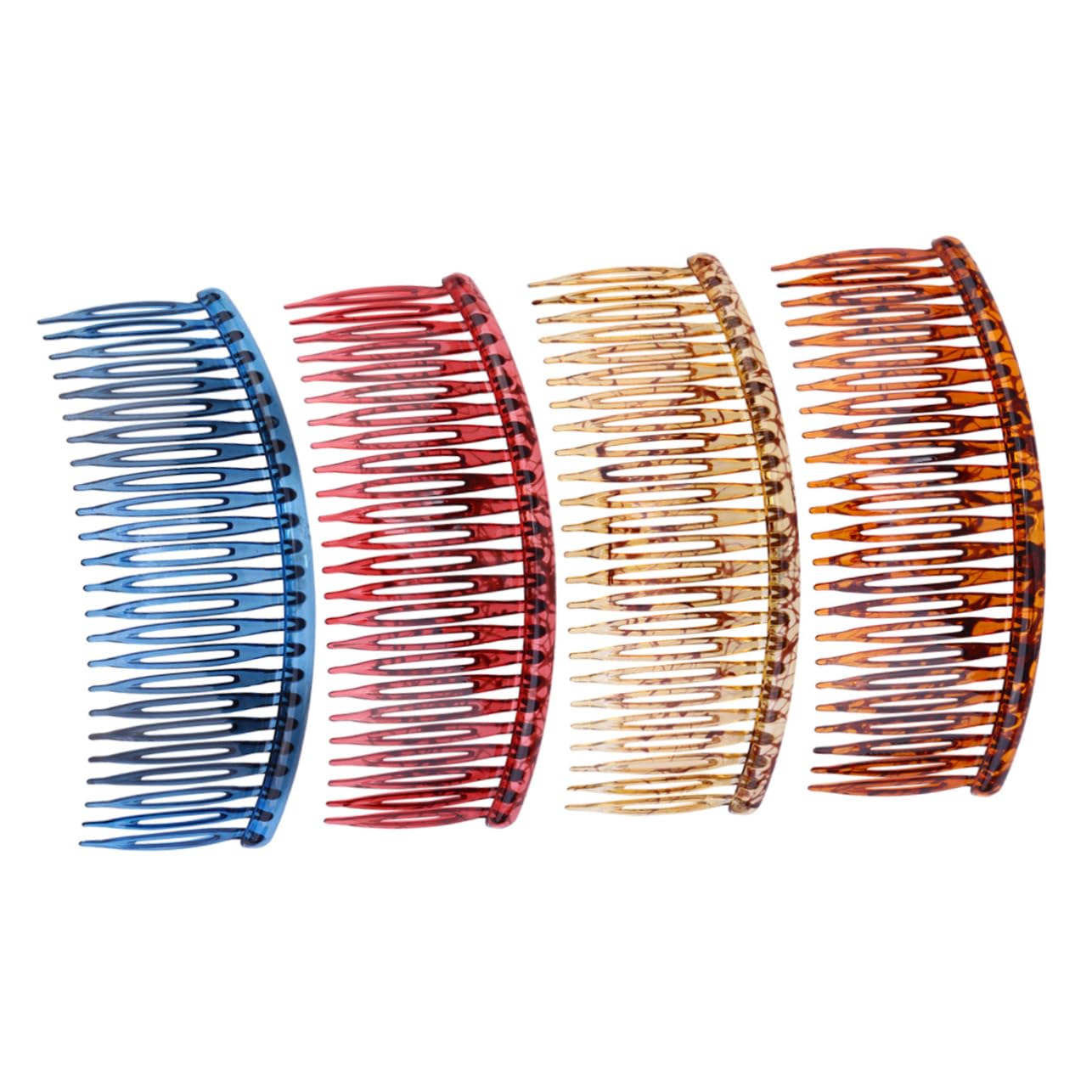 ERINGOGO 4Pcs Resin Teeth Hair Combs for Women Durable Hair Accessories for Jewelry Making Wedding and Craft Projects Random Colors