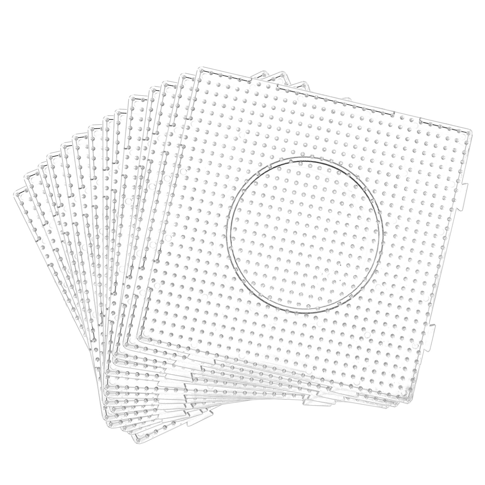 14 perline da stirare, piastre da 5 mm, piastra quadrata, 15 x 15 cm, perline da stirare, piastre trasparenti, per modelli puzzle