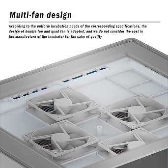 Automatic Egg Incubator for 192/232/256/300/392/500 Eggs Automatic Egg Turner, Temperature & Humidity Control(128)